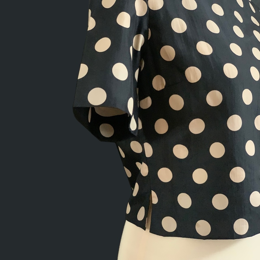 Vintage Silk Polka-Dot Crop Top | EXCELLENT! - Picture 5 of 9